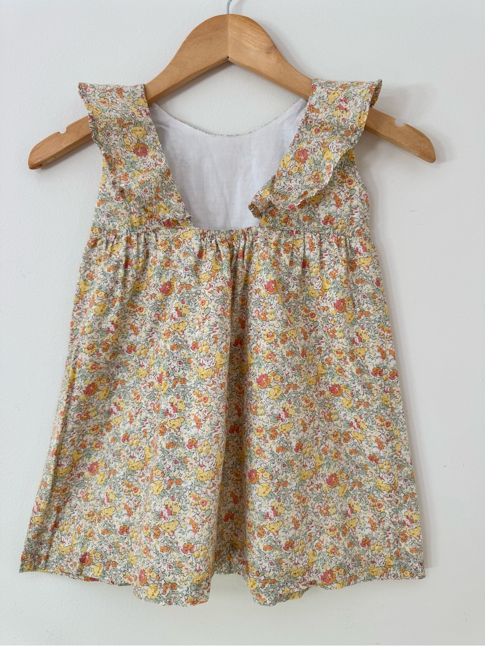 Olivier London Liberty Print Floral Dress Yellow, Orange & Green Size 4/5 EUC - Picture 7 of 14